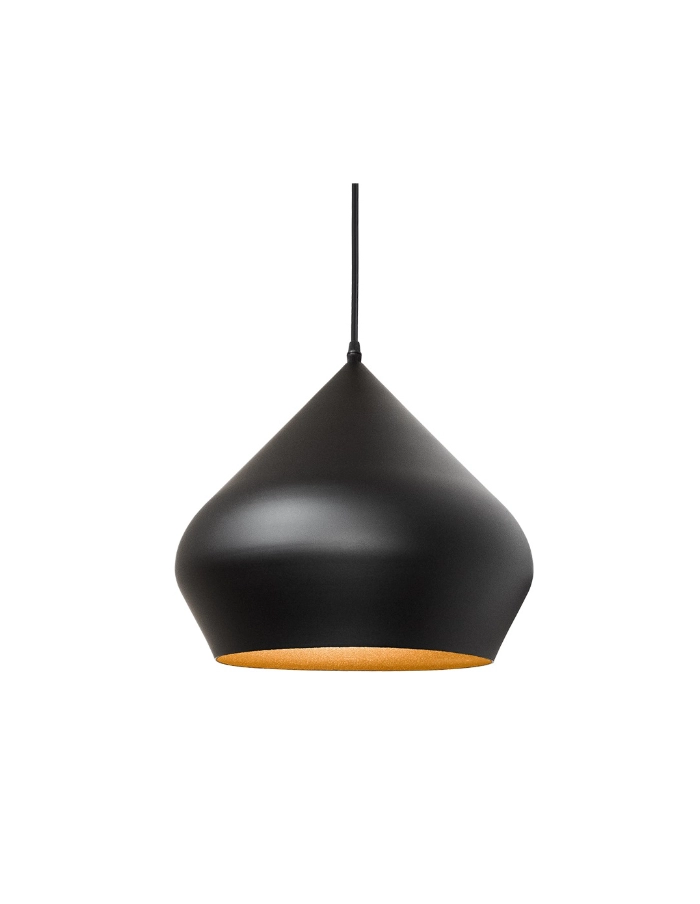 Colgante Dinah 1xE27 35cm Markas Iluminación negro con dorado
